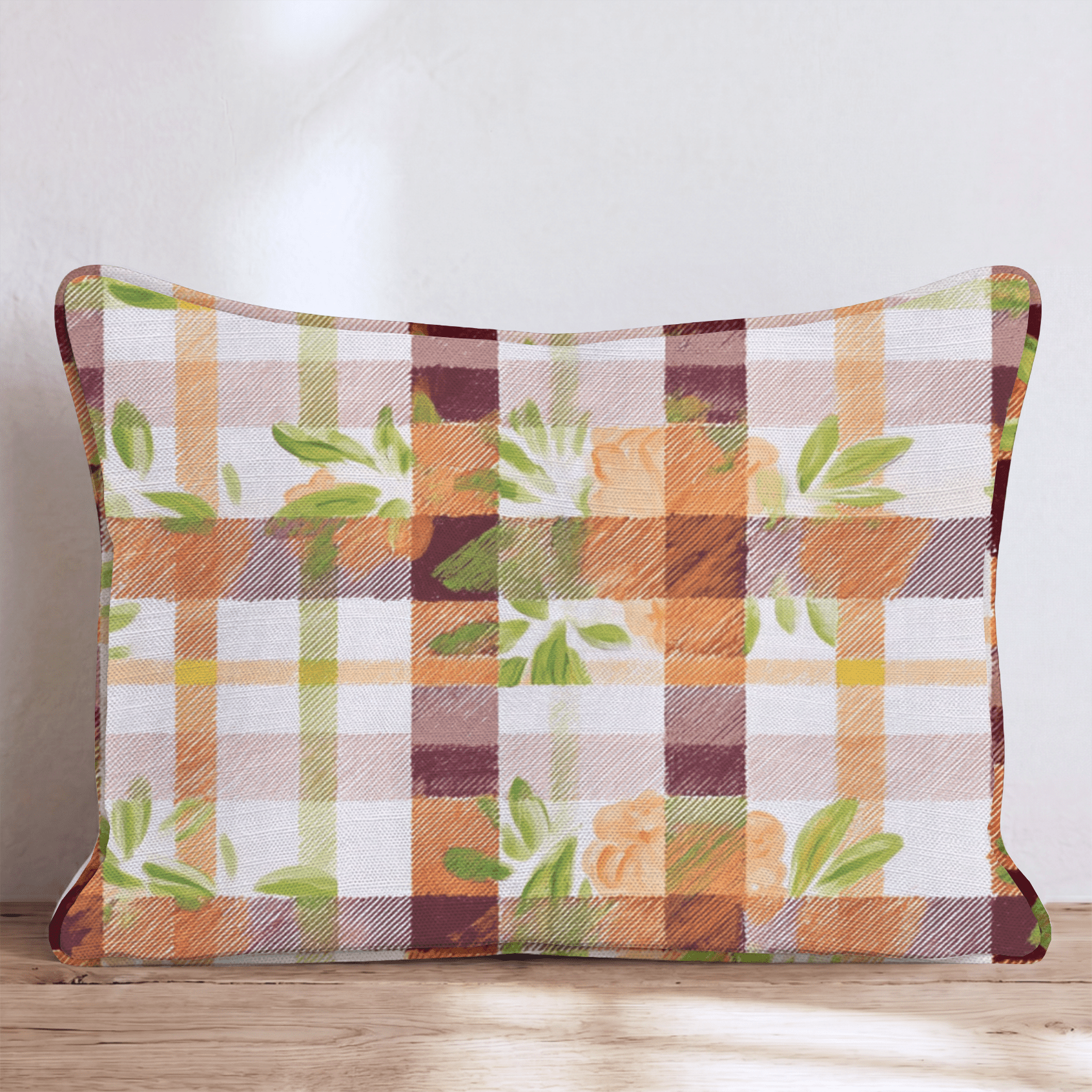Orchard Plaid Throw Pillow - Hillcroft Home