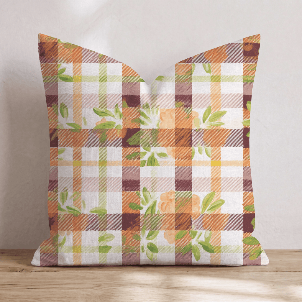 Orchard Plaid Throw Pillow - Hillcroft Home