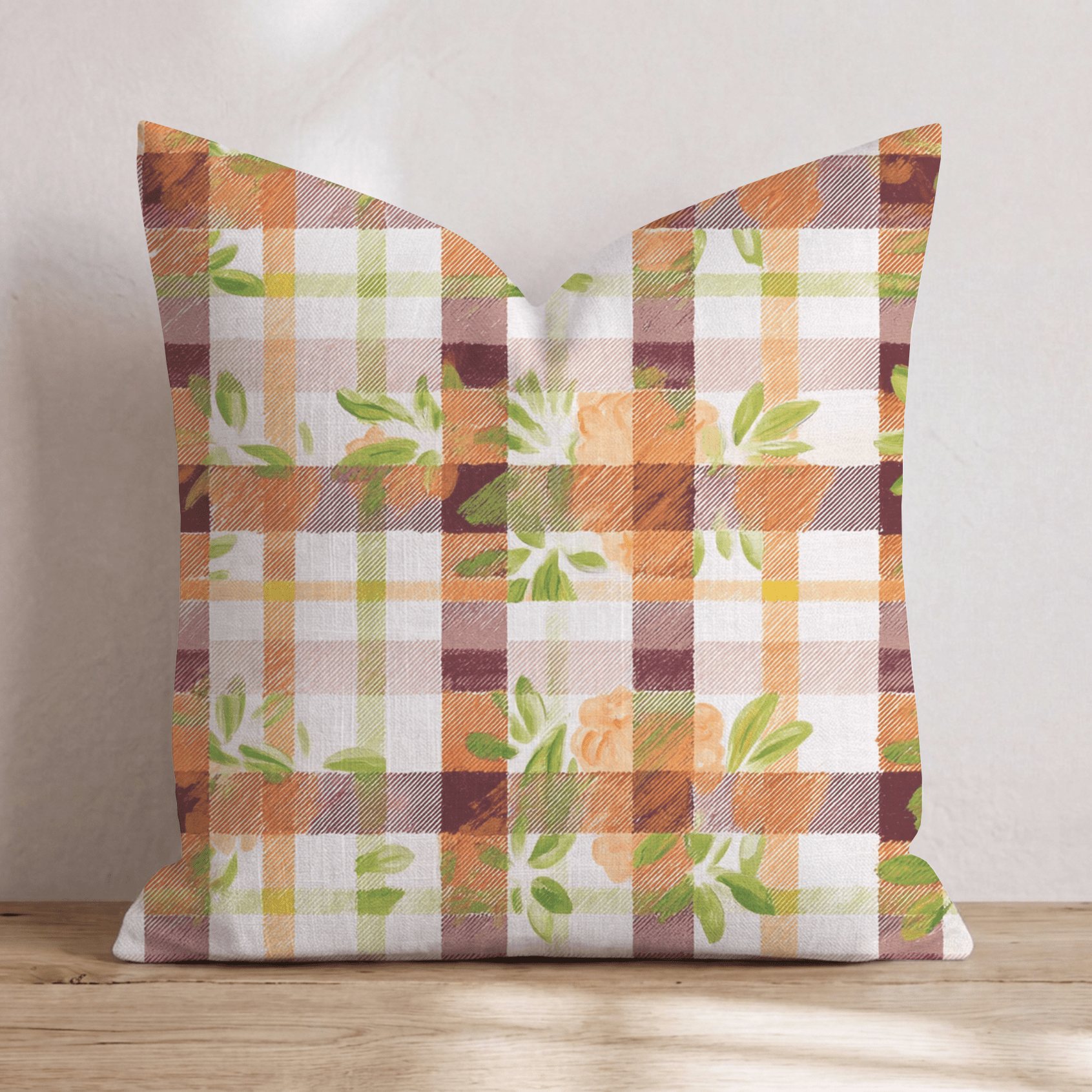Orchard Plaid Throw Pillow - Hillcroft Home