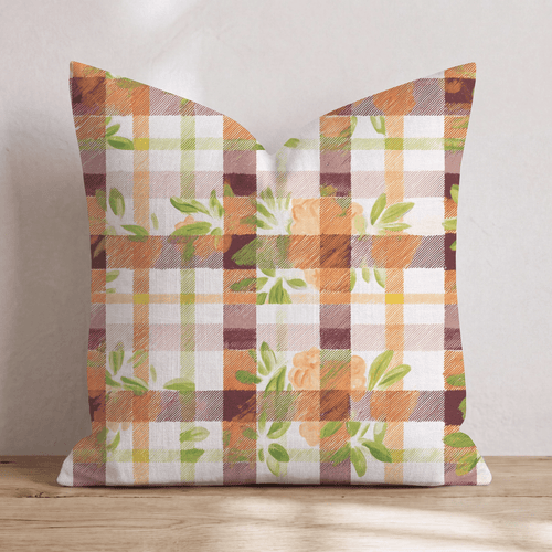 Orchard Plaid Throw Pillow - Hillcroft Home