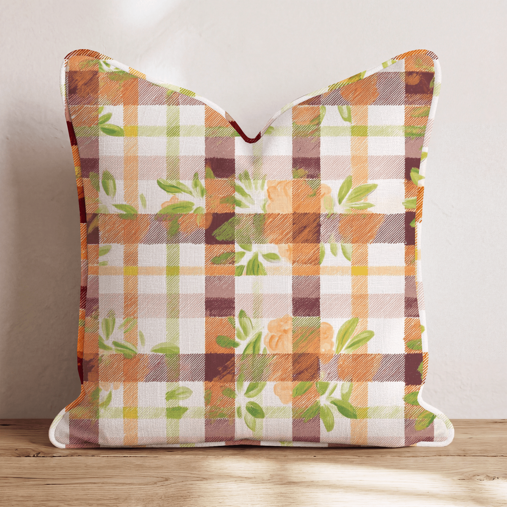 Orchard Plaid Throw Pillow - Hillcroft Home