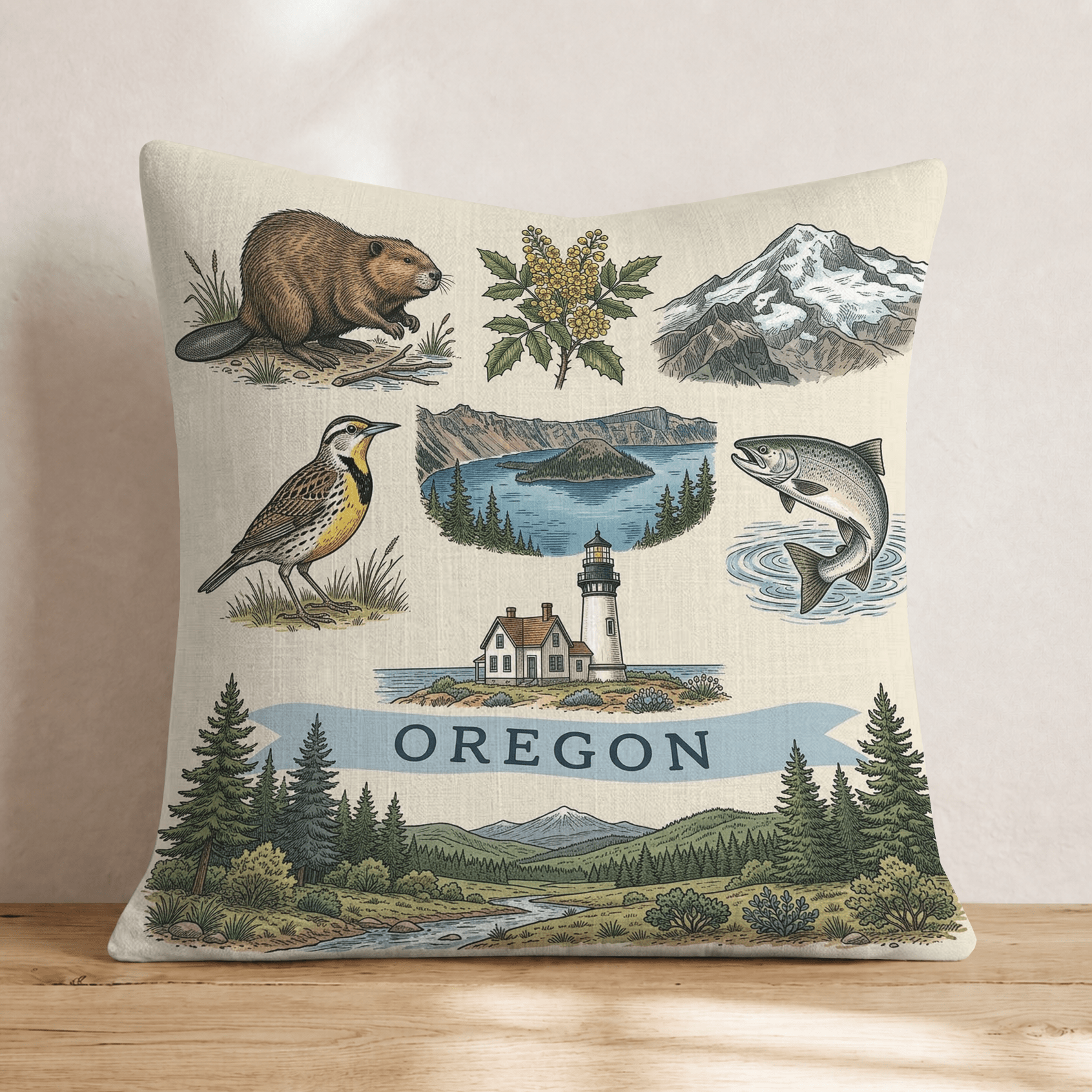 Oregon Gallery Throw Pillow - Hillcroft Home