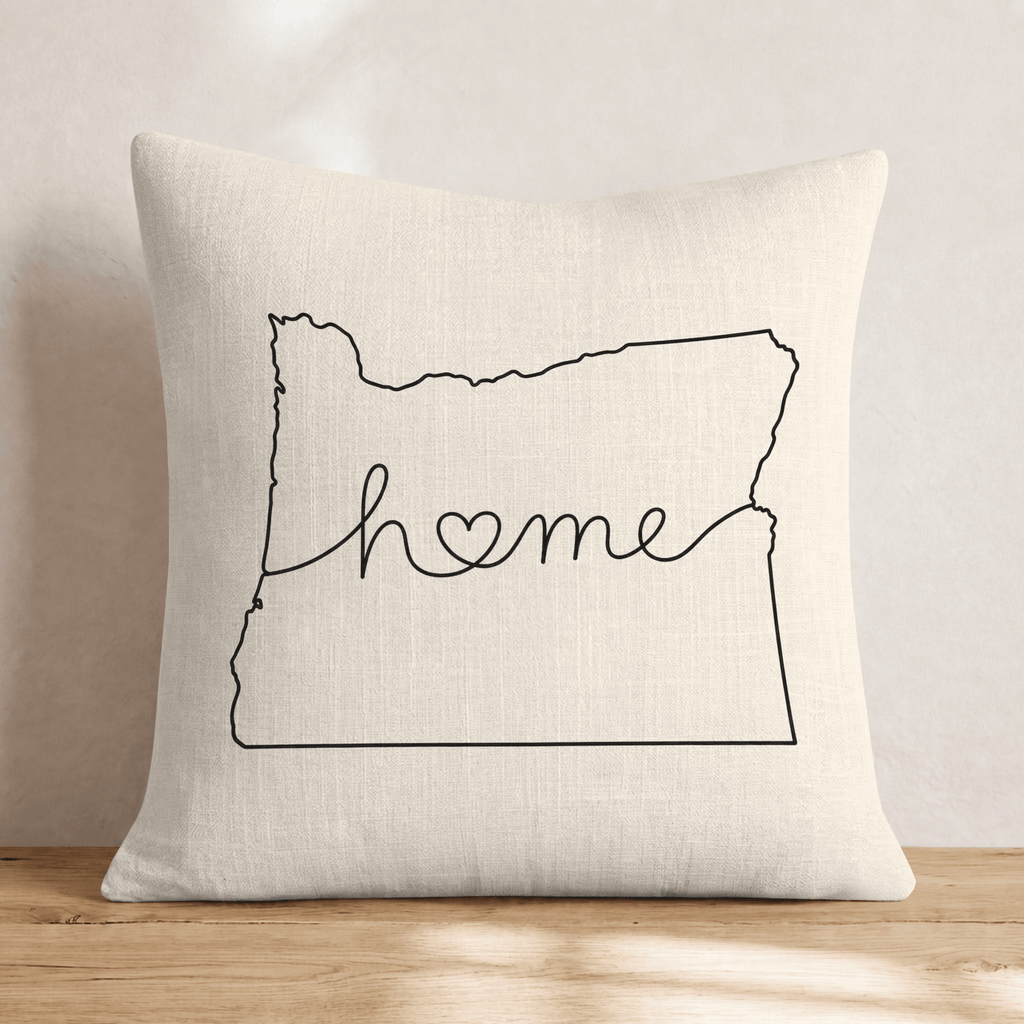 Oregon Home Throw Pillow - Hillcroft Home