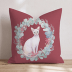 Oriental Eucalyptus Wreath Throw Pillow - Hillcroft Home