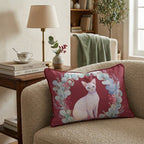 Oriental Eucalyptus Wreath Throw Pillow - Hillcroft Home