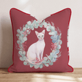 Oriental Eucalyptus Wreath Throw Pillow - Hillcroft Home