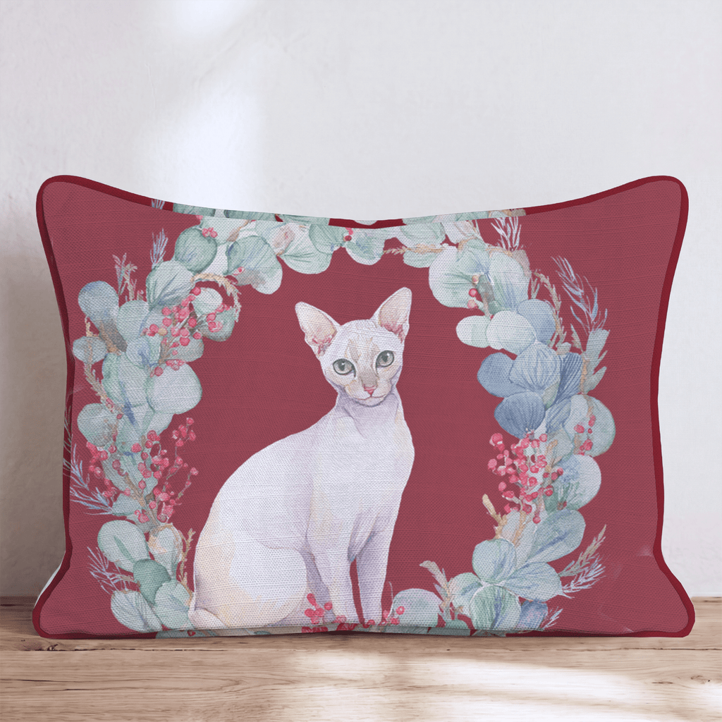 Oriental Eucalyptus Wreath Throw Pillow - Hillcroft Home