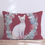 Oriental Eucalyptus Wreath Throw Pillow - Hillcroft Home