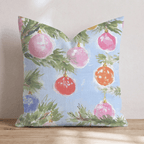 Ornament Branch Blue Sky Throw Pillow - Hillcroft Home