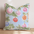 Ornament Branch Blue Sky Throw Pillow - Hillcroft Home