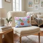 Ornament Branch Blue Sky Throw Pillow - Hillcroft Home
