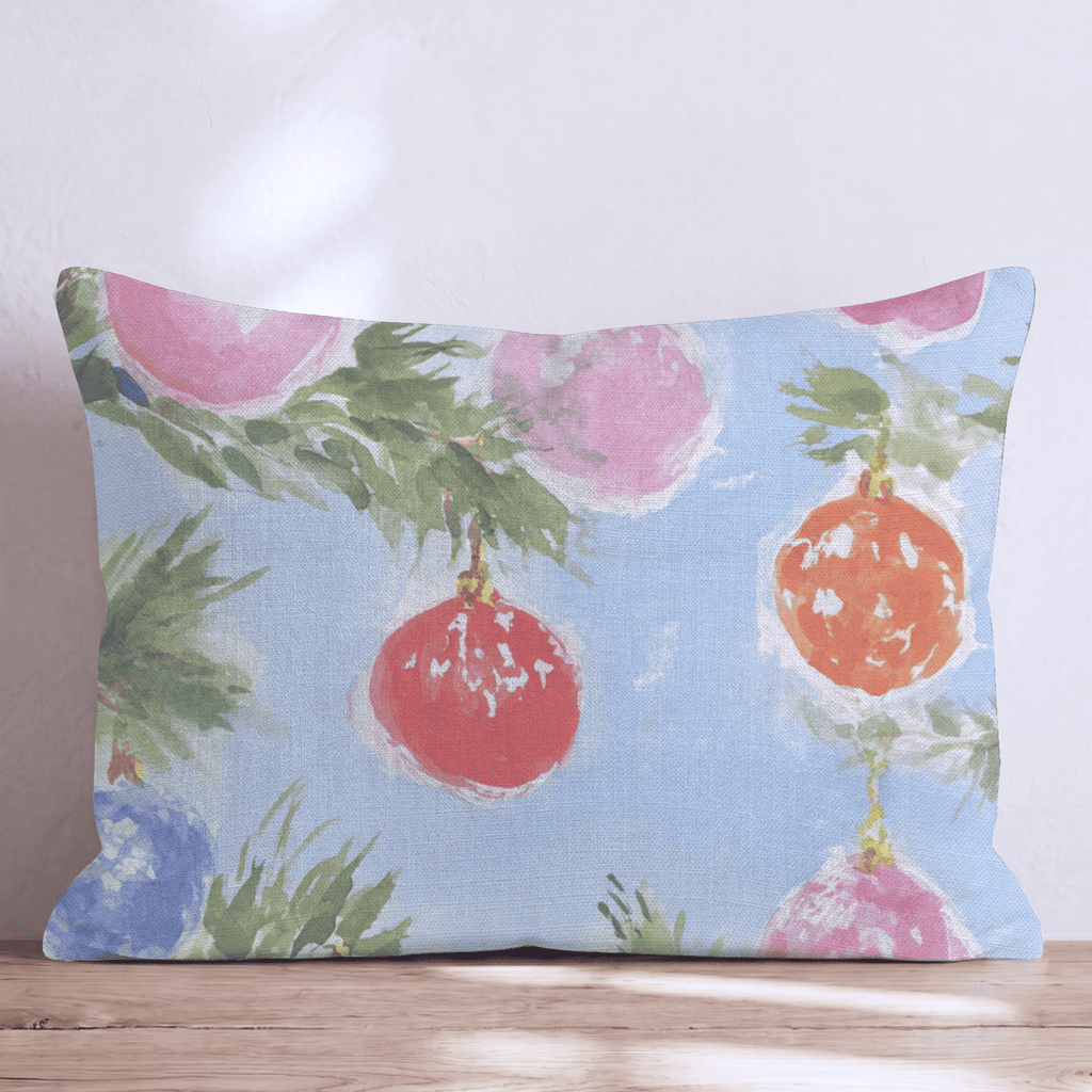 Ornament Branch Blue Sky Throw Pillow - Hillcroft Home