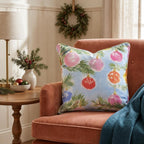 Ornament Branch Blue Sky Throw Pillow throw pillow - Hillcroft Home