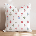 Ornament Ditsy White Throw Pillow - Hillcroft Home