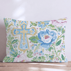 Ornate Cross Garden Throw Pillow - Hillcroft Home