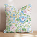 Ornate Cross Garden Throw Pillow - Hillcroft Home