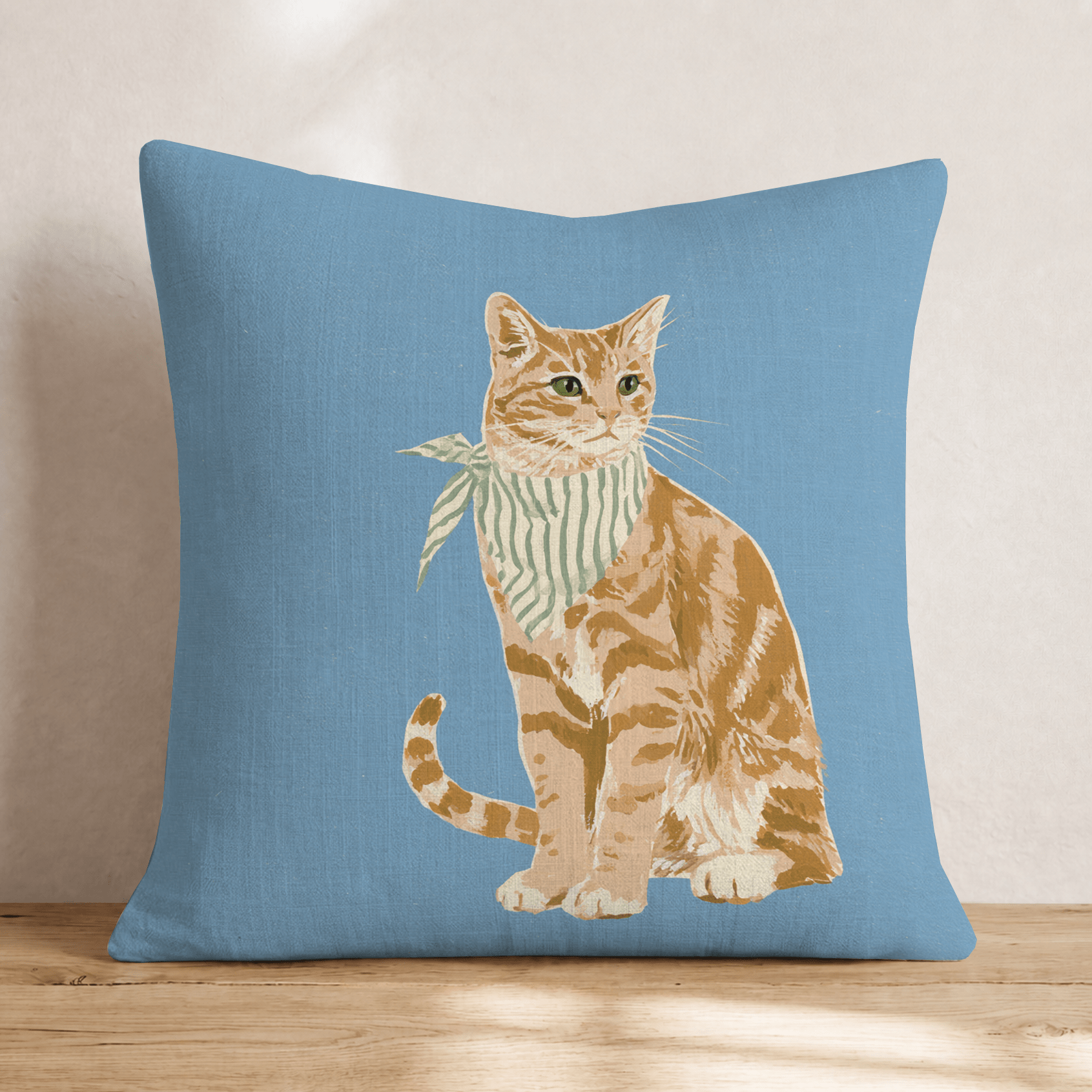 Ornery Orange Tabby Throw Pillow - Hillcroft Home