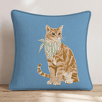 Ornery Orange Tabby Throw Pillow - Hillcroft Home