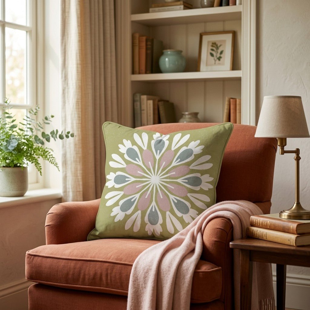 Oslo Snowflake Throw Pillow - Hillcroft Home