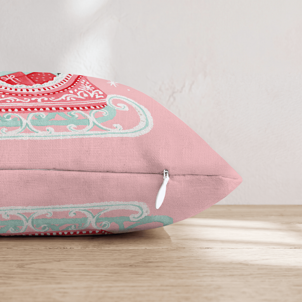 Overflowing Gift Sleigh Throw Pillow - Hillcroft Home