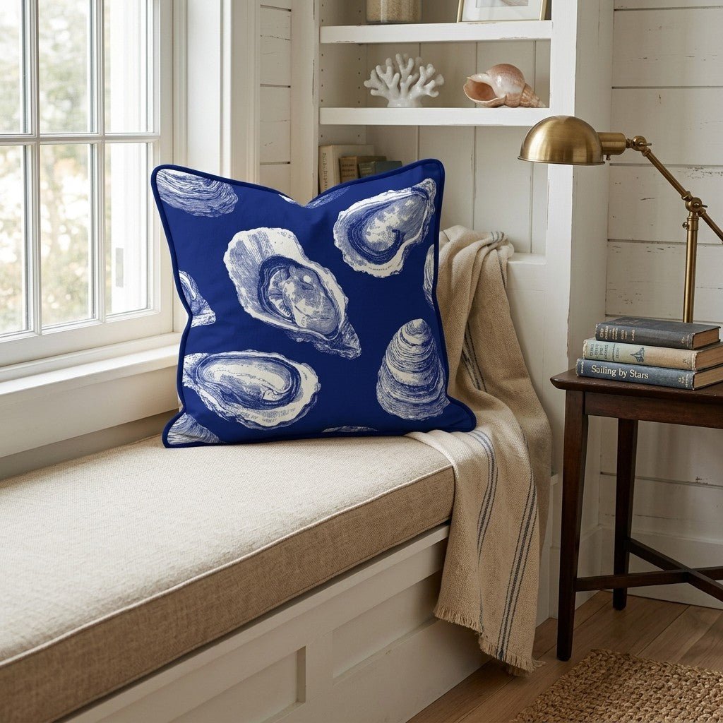 Oyster Bar Throw Pillow - Hillcroft Home