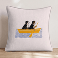 Paddle Bernese Mountain Dogs Throw Pillow - Hillcroft Home
