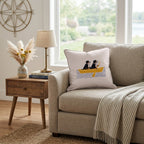 Paddle Bernese Mountain Dogs Throw Pillow - Hillcroft Home