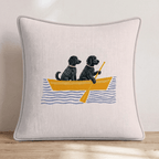 Paddle Black Doodles Throw Pillow - Hillcroft Home