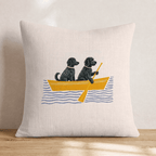 Paddle Black Doodles Throw Pillow - Hillcroft Home