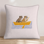 Paddle Bulldogs Throw Pillow - Hillcroft Home