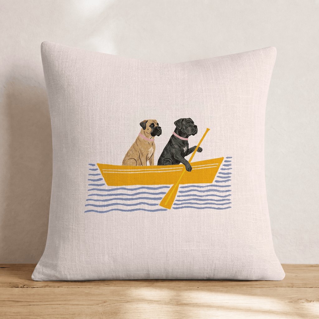 Paddle Cane Corsos Throw Pillow - Hillcroft Home