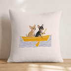 Paddle Chihuahuas Throw Pillow - Hillcroft Home