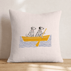 Paddle Dalmatians Throw Pillow - Hillcroft Home