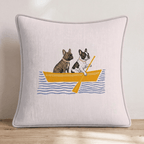 Paddle Frenchies Throw Pillow - Hillcroft Home