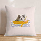 Paddle Frenchies Throw Pillow - Hillcroft Home