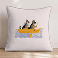 Paddle German Shepherds Throw Pillow - Hillcroft Home