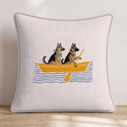 Paddle German Shepherds Throw Pillow - Hillcroft Home