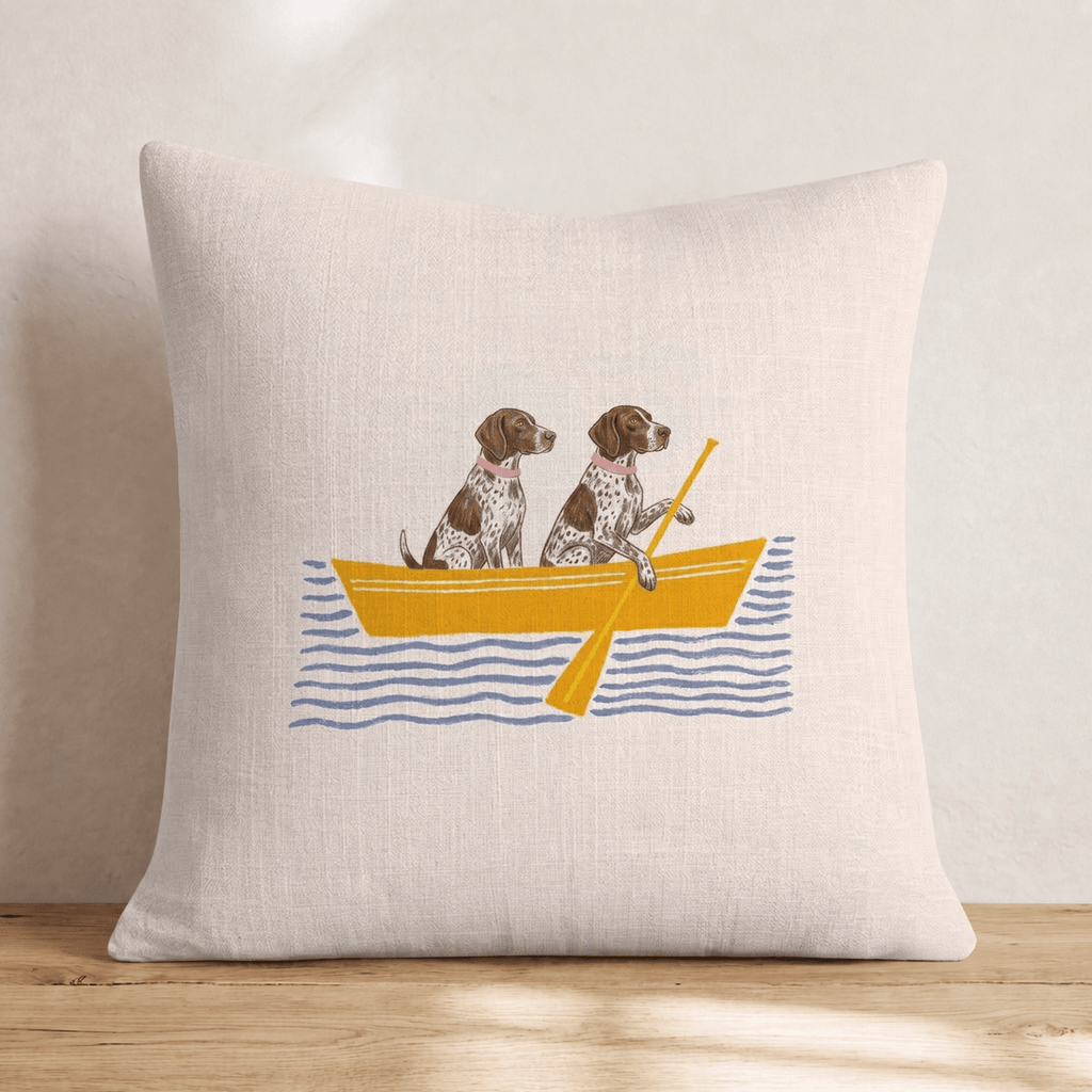 Paddle German Shorthair Pointer Throw Pillow - Hillcroft Home