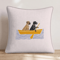 Paddle Great Danes Throw Pillow - Hillcroft Home