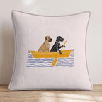 Paddle Great Danes Throw Pillow - Hillcroft Home
