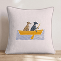 Paddle Greyhounds Throw Pillow - Hillcroft Home