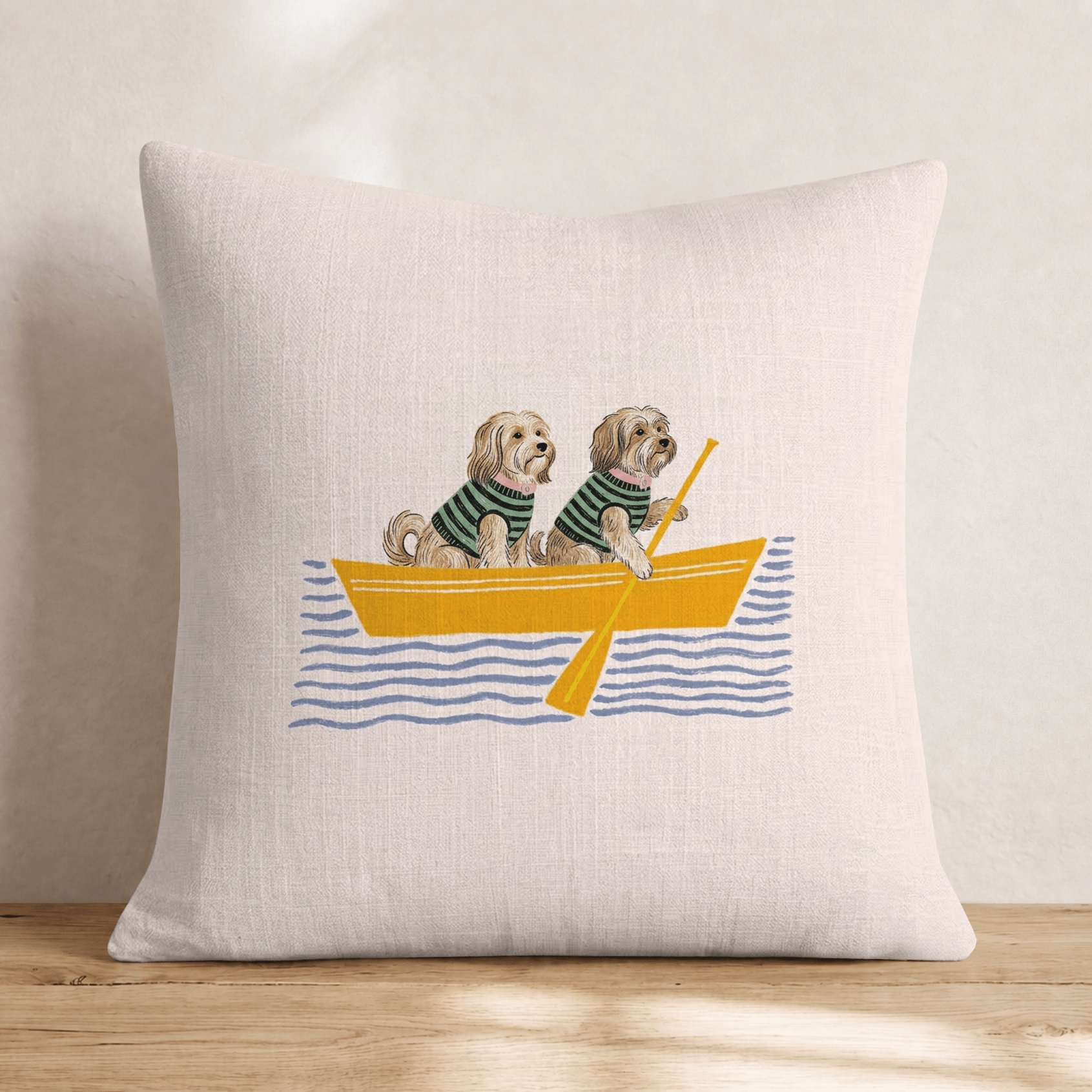 Paddle Havanese Throw Pillow - Hillcroft Home