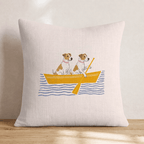 Paddle Jack Russells Throw Pillow - Hillcroft Home
