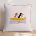 Paddle King Charles Spaniels Throw Pillow - Hillcroft Home