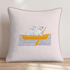 Paddle Maltese Throw Pillow - Hillcroft Home