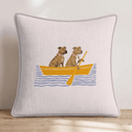 Paddle Pit Bulls Throw Pillow - Hillcroft Home