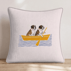 Paddle Saint Bernards Throw Pillow - Hillcroft Home