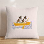 Paddle Saint Bernards Throw Pillow - Hillcroft Home