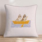 Paddle Shih Tzus Throw Pillow - Hillcroft Home
