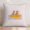 Paddle Vizslas Throw Pillow - Hillcroft Home